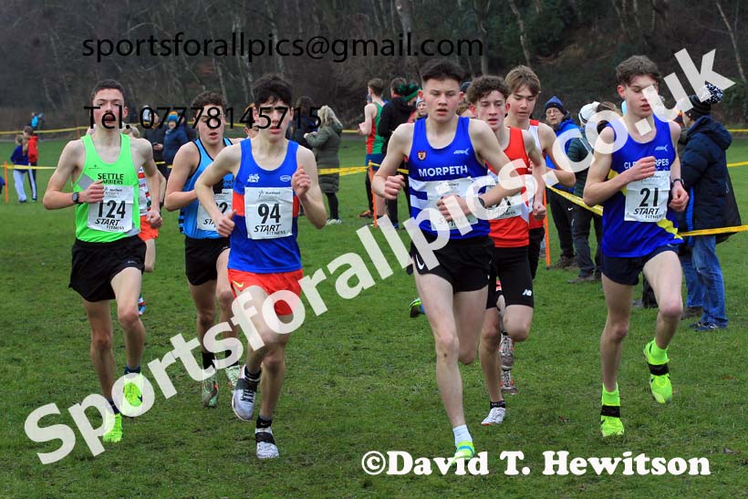 Boys Under-15s 2023 Northern Cross Country Champs., Witton Park, Blackburn. Photo: David T. Hewitson/Sports for All Pics